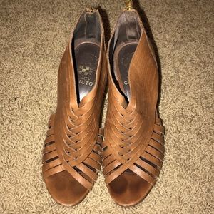 Vince Camuto leather wedges